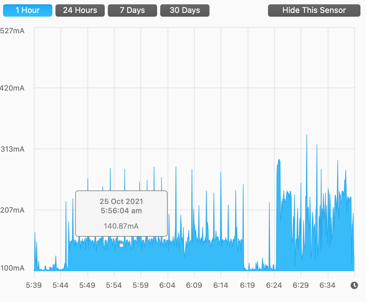 2021-10-25 ssd power usage, 2tb sk hynix, big sur, on battery - 02 downloading xcode.png