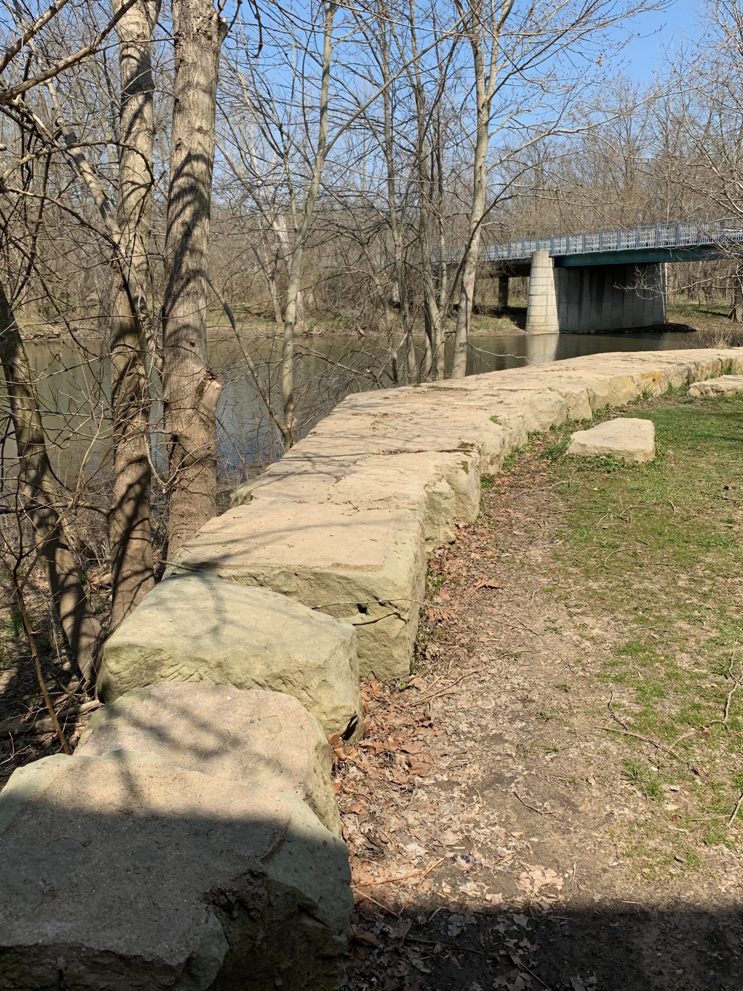 Battelle Darby Creek - Bridge and blocks along waterside.jpeg