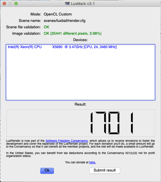 cMP 5.1(2)LuxMark - 2x Six Cores 3.46Ghz Intel Xeon.png