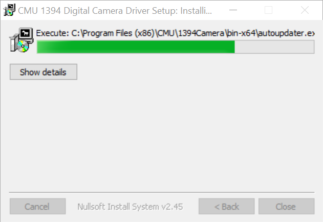 CMU 1394 Digital Camera Driver Setup installing.PNG