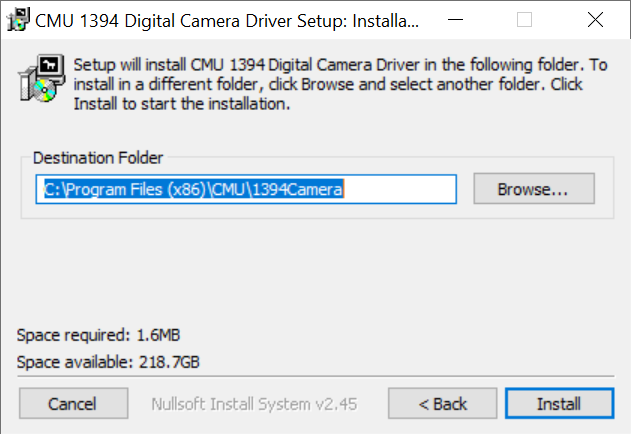 CMU 1394 Digital Camera Driver Setup step 3.PNG