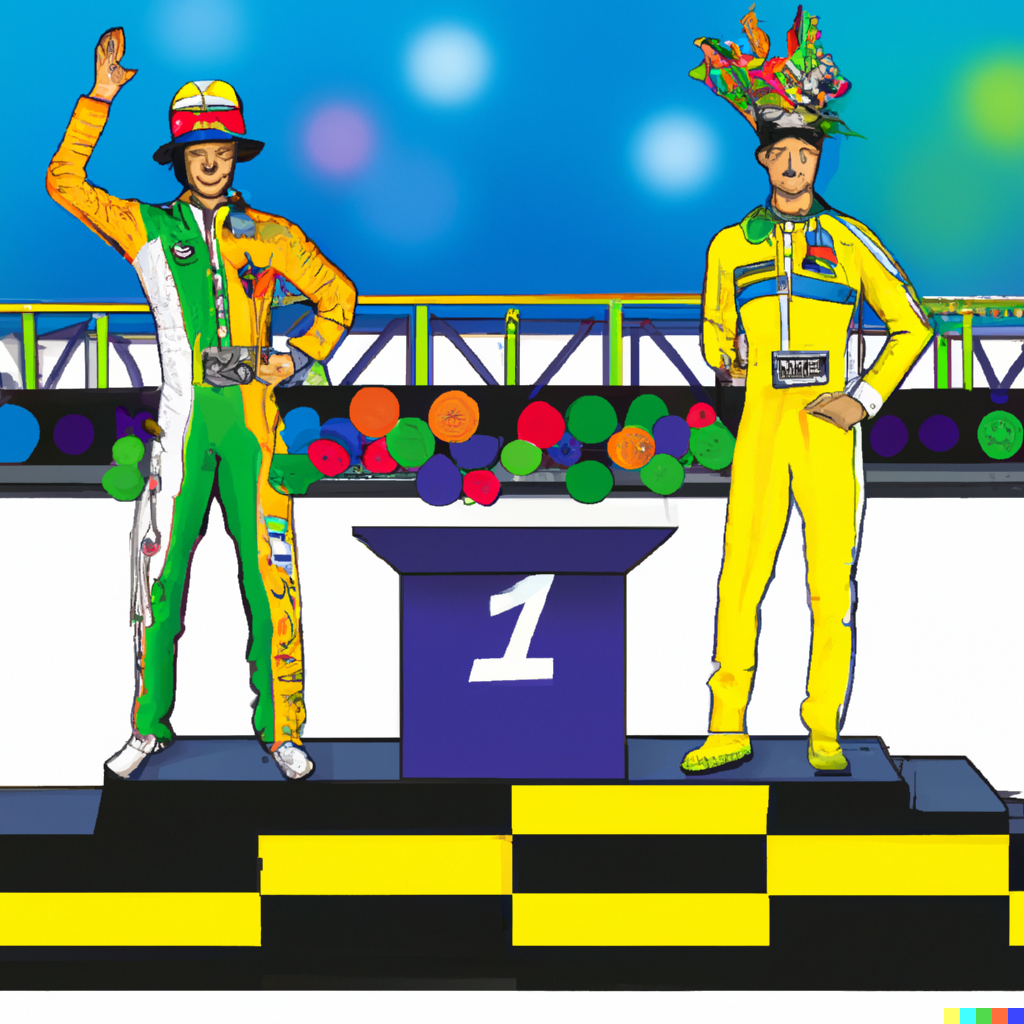 DALL·E 2023-11-24 12.34.15 - An F1 podium where the drivers are dressed in stereotypical Brazi...png