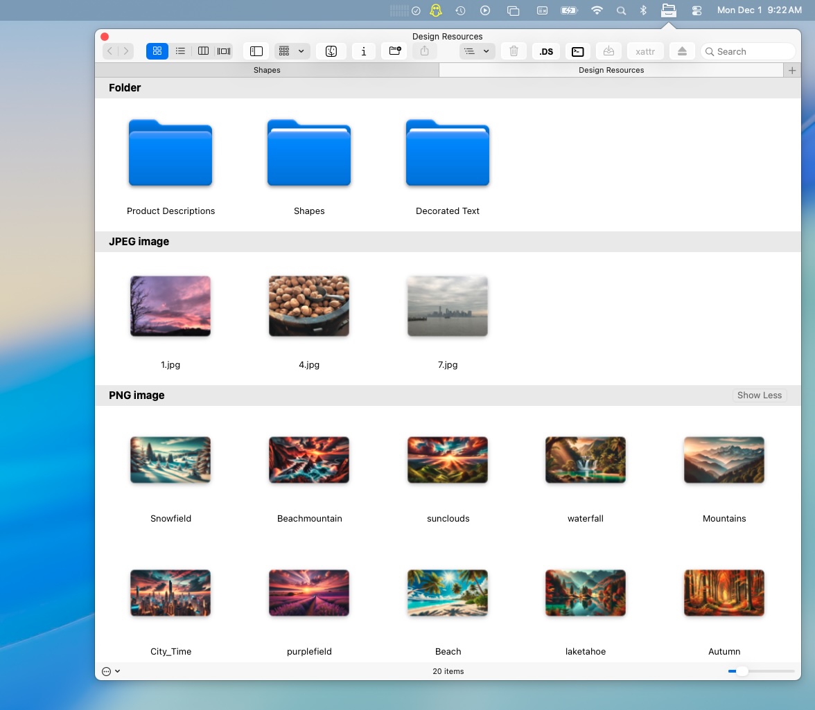 File Cabinet Pro macOS Tahoe screenshot displaying empty folder next to two non-empty folders.