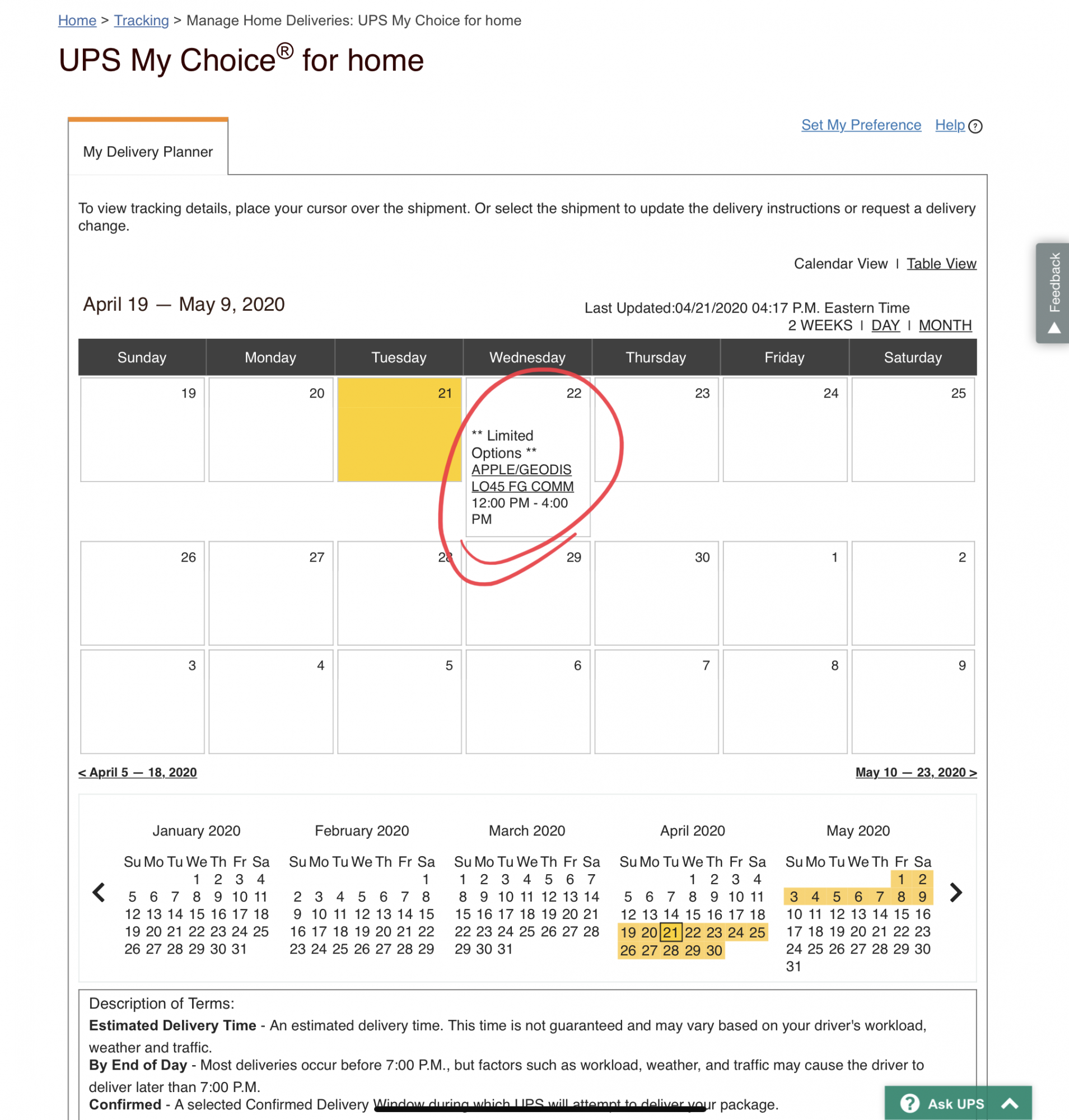 My Choice Delivery Planner  UPS - United States.png