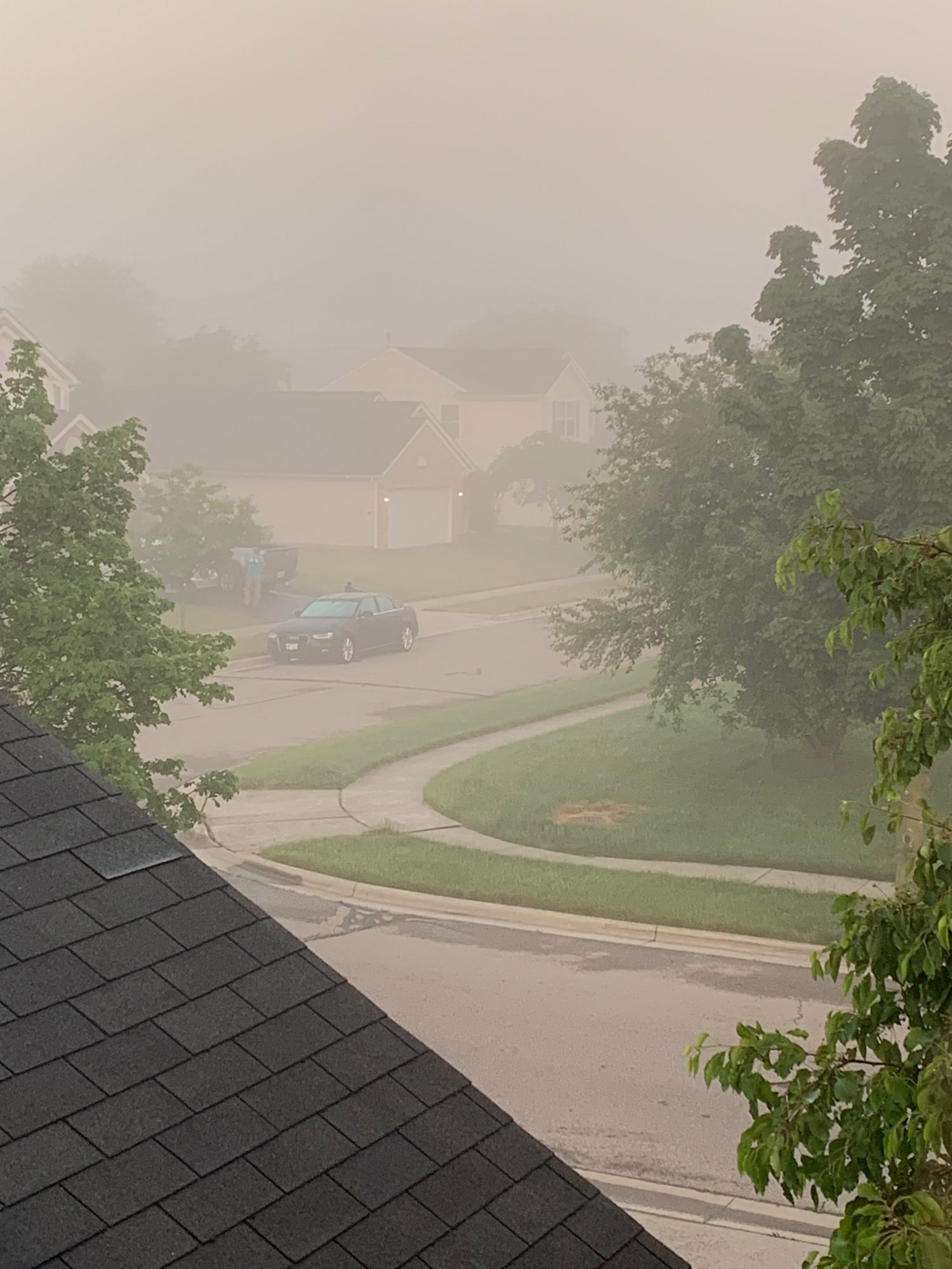 Neighborhood view from guest bedroom with fog May 2021.jpeg