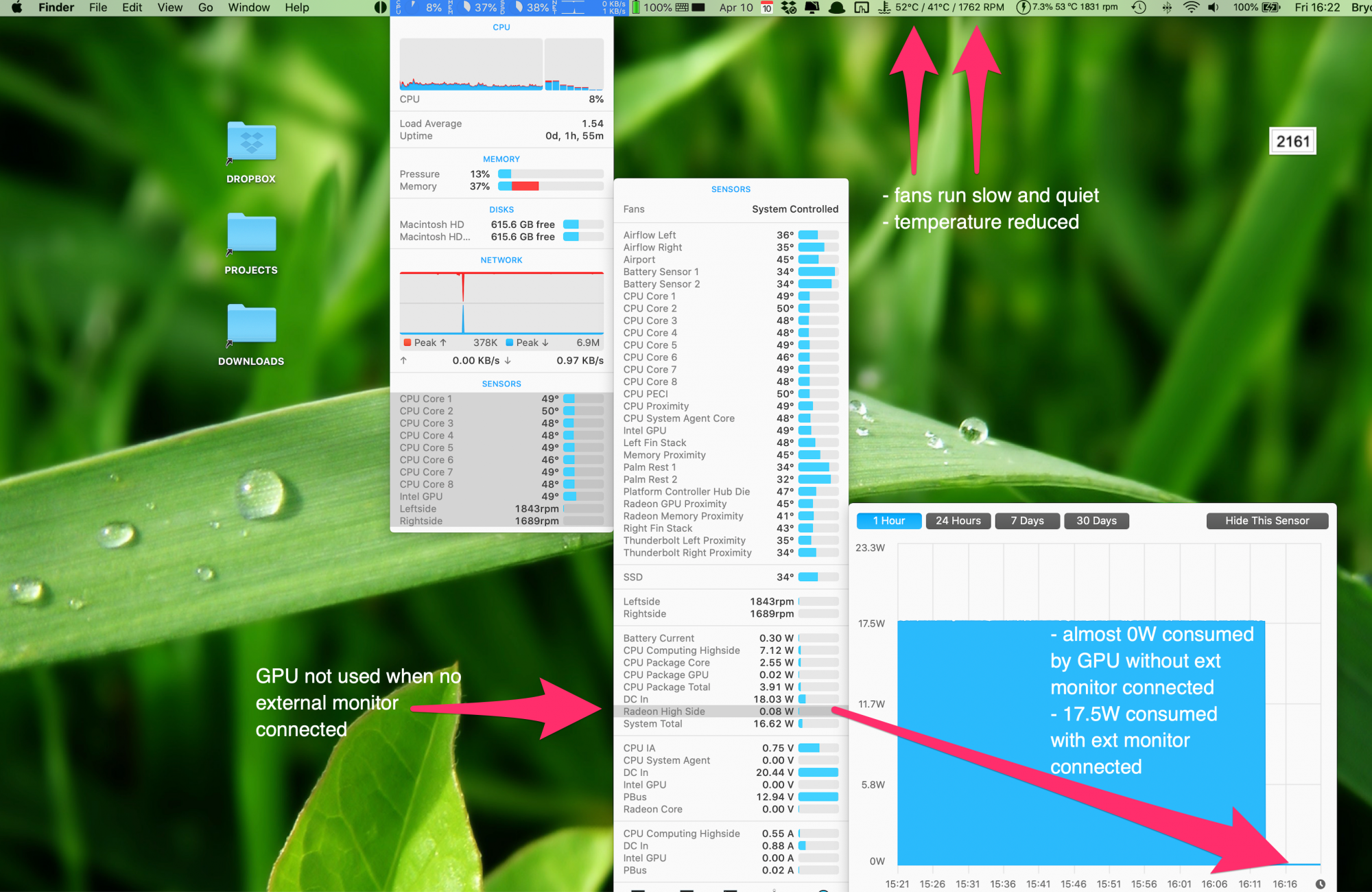 No external monitor = Significant temp and noise reduction.png