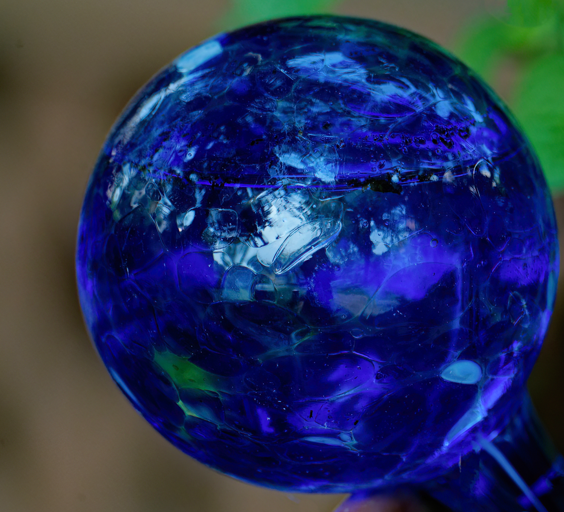 Sparkly Blue Yard Ornament Ball.jpeg