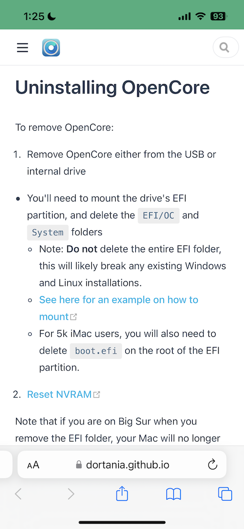 Uninstalling OpenCore  OpenCore Legacy Patcher.png