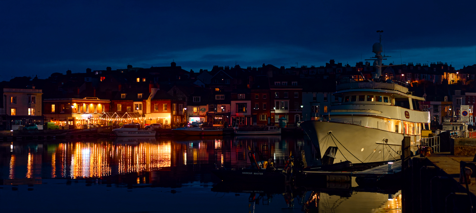 Weymouth Harbour at night.jpeg