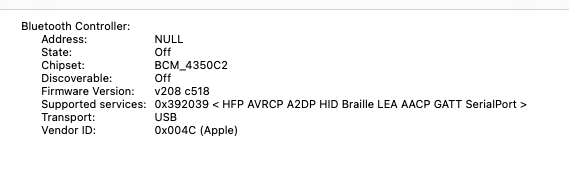 Sonoma 14.0  - OCLP 1.0.0.System Report Bluetooth section..png