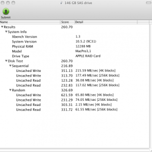 146 GB SAS drive Xbench.png