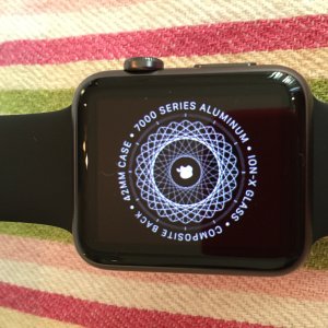 Syncing my 42mm Space Gray Apple Watch.JPG