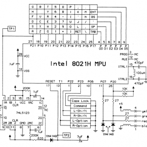 M0110 Mac 128 Keyboard Circuit Diagram.png