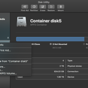 7 - Disk Utility - Mercury Elite Pro - APFS Container screenshot.png