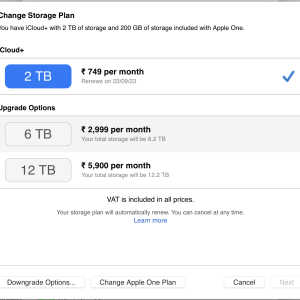 apple icloud+ with 6tb on icloud storage plan at 1050 pm on 18th september 2023.png