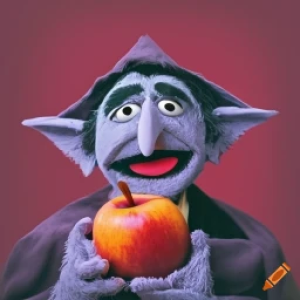 craiyon_005204_The_Count_from_Sesame_Street__holding_a_glossy__ripe_red_apple_with_a_mischievo...png