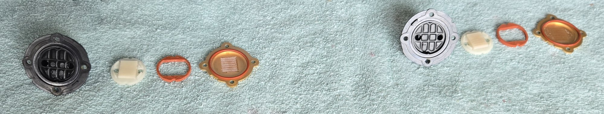 2025-03-31.1233, CPU Cooling Pads A (Left) and B (Right) Extracted and Disassembled.jpg