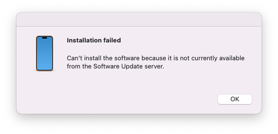 Cannot install iPhone compatibility update.png