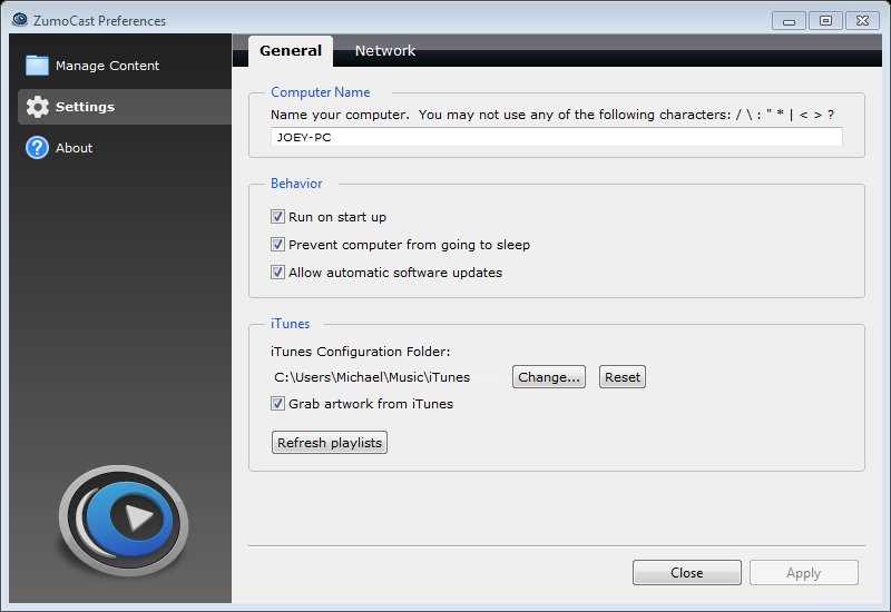 zumocast settings.png