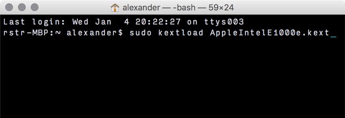 kextload command