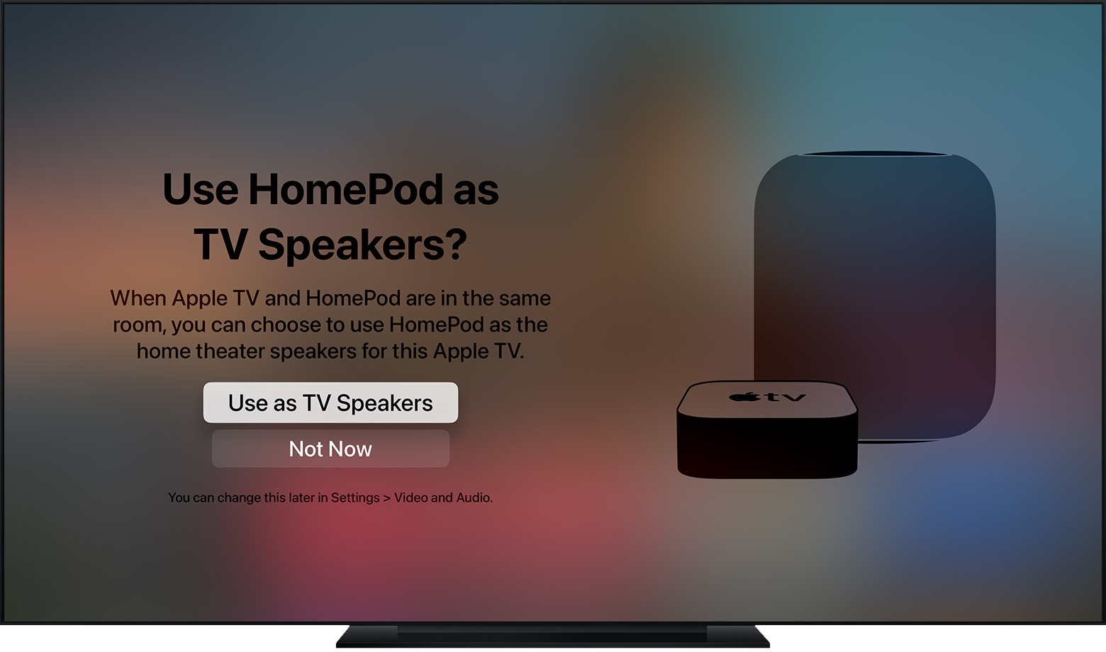 Apple TV home theater